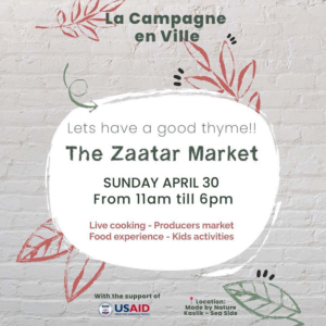 Read more about the article Meet us at the Zaatar Market, organized by “Made By Nature”!